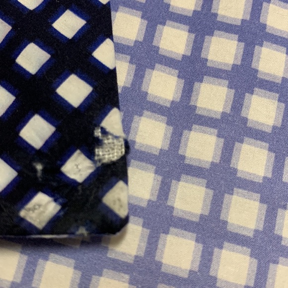 Women's Blue and Black Checkered Top - Picture 6 of 6